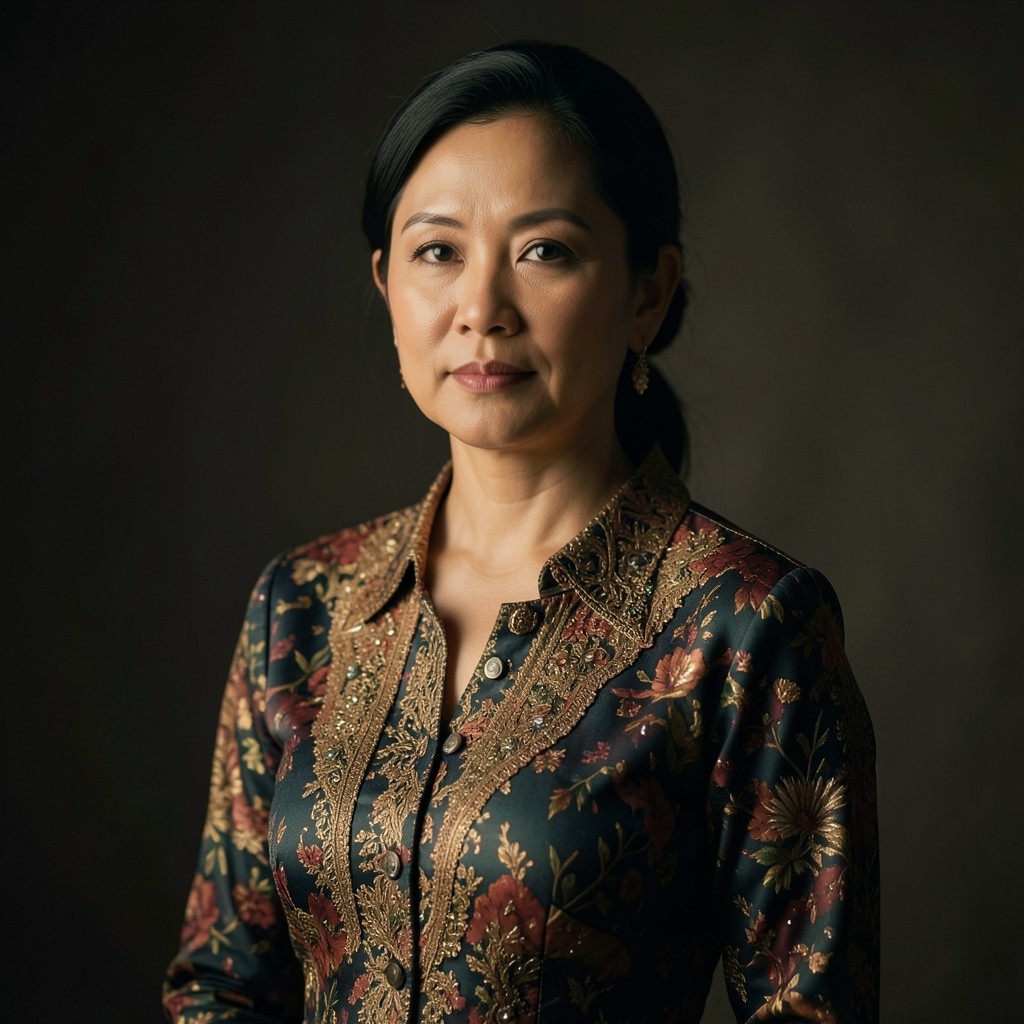 Portrait of Mala Srisuk in a calm studio setting
